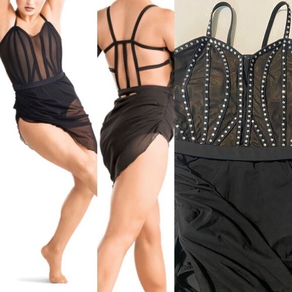 Tenth House solo custom 2 Die 4 Dance Leotard costume black EXPOSURE TD24441 SA - Picture 1 of 9